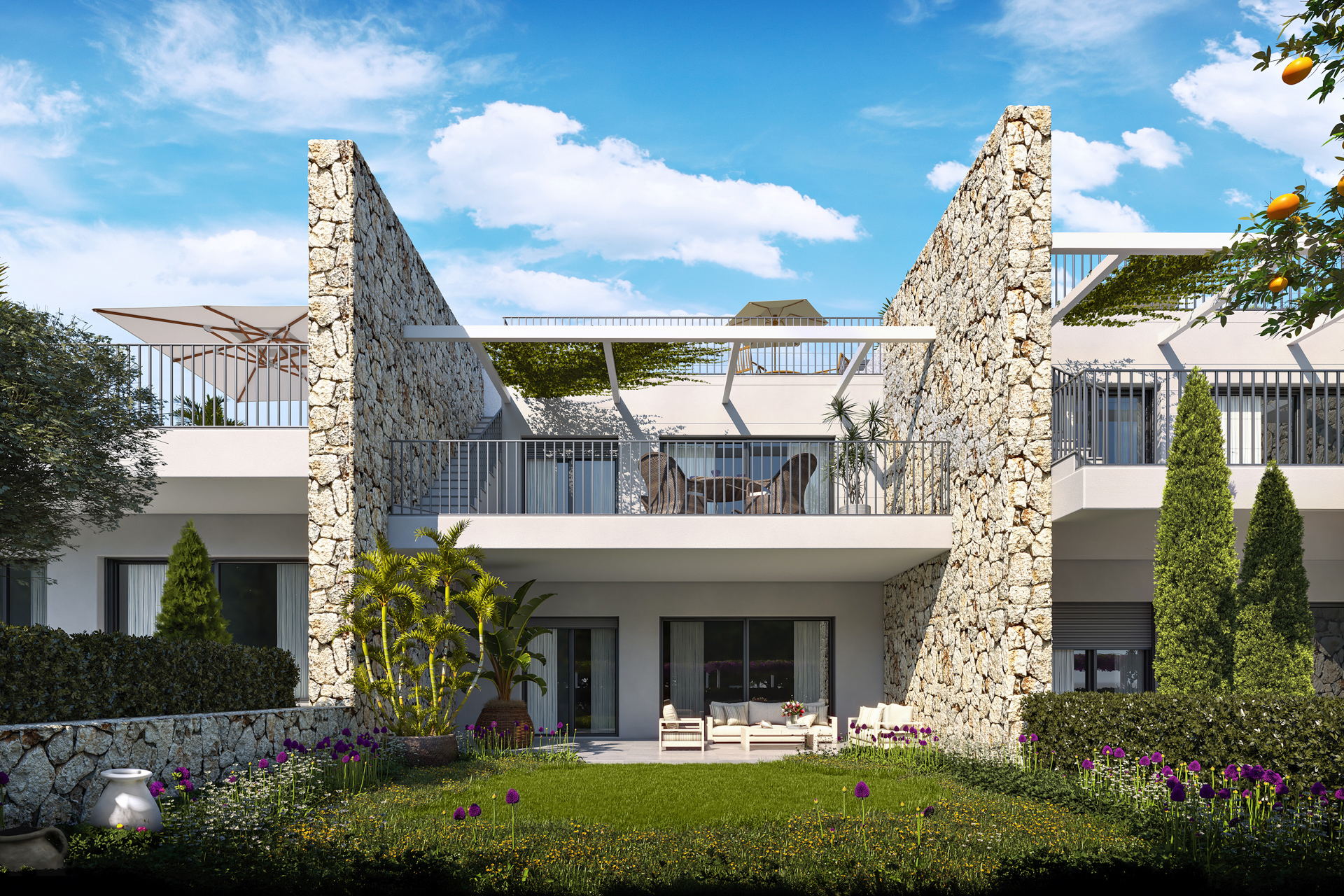 NUR 130m zum Meer: Erdgeschosswohnung mit 3 Schlafzimmer, Terrasse, Garten und Tiefgaragenstellplatz, 07159 Sant Elm (Spanien), Erdgeschosswohnung