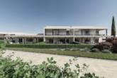 Moderner Neubau: EG-Wohnung mit Garten und gemeinschaftlichen Salzwasserpool - Sicht auf die Anlage