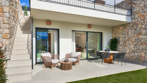 NUR 130m zum Meer: Erdgeschosswohnung mit 3 Schlafzimmer, Terrasse, Garten und Tiefgaragenstellplatz, 07159 Sant Elm (Spanien), Erdgeschosswohnung