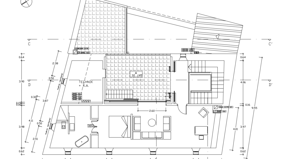 Plano projecto ático