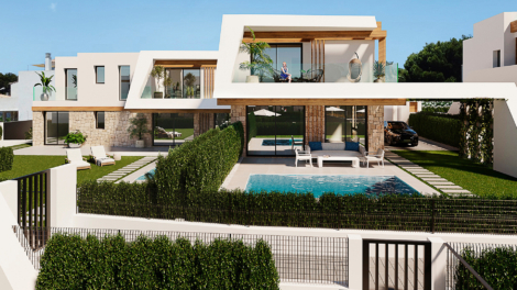First class new build villa with corner location, private garden, habitable souterrain and parking, 07580 Cala Ratjada (Spain), Villa