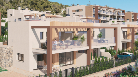 Neubau: Exklusive Villa mit 3 SZ, privatem Garten, Pool & Dachterrasse mit Meerblick, 07589 Font de Sa Cala (Spanien), Villa
