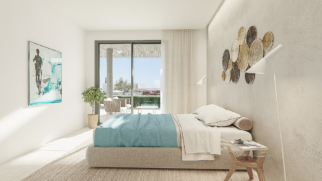 Obra nueva moderna: ático en la escina con azotea y piscina comunitaria de agua salada, 07639 Sa Ràpita (España), Planta superior