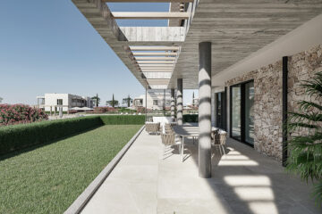 Obra nueva moderna: piso de planta baja con jardín y piscina comunitaria de agua salada, 07639 Sa Ràpita (España), Piso en planta baja