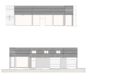 Modern new building project! Commercial space with office rooms in a convenient location - Front and rear view