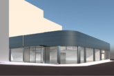 Modern new building project! Commercial space with office rooms in a convenient location - Front view