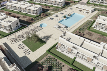 Obra nueva moderna: piso de planta baja con 2 dormitorios, jardín y piscina comunitaria de agua salada, 07639 Sa Ràpita (España), Piso en planta baja