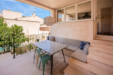 In the heart of Capdepera: Stylish townhouse with large terrace, pool oasis and castle and sea views - Large covered terrace...