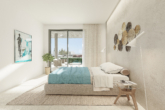 Modern new construction: corner penthouse with roof terrace and communal salt water pool - Bedroom