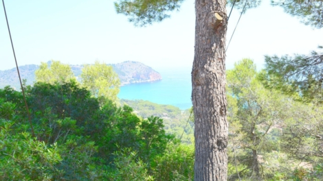 Investment property: Plot on a slope with sea view – configured construction planning available, 07589 Canyamel (Spain), Residential plot