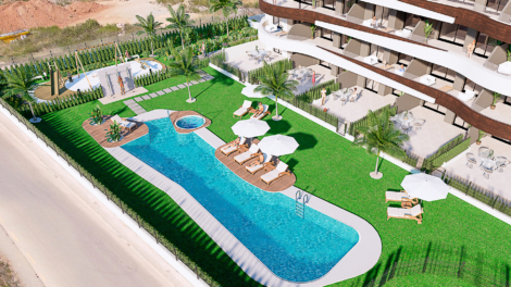 Exclusivo de nueva construcción: piso en 2ª planta con 2 dormitorios, balcón al sur y piscina comunitaria, 07560 Sa Coma (España), Piso en planta